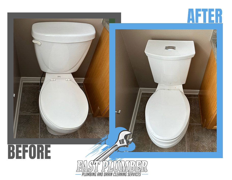 bathroom plumbing before and after toilet replacement