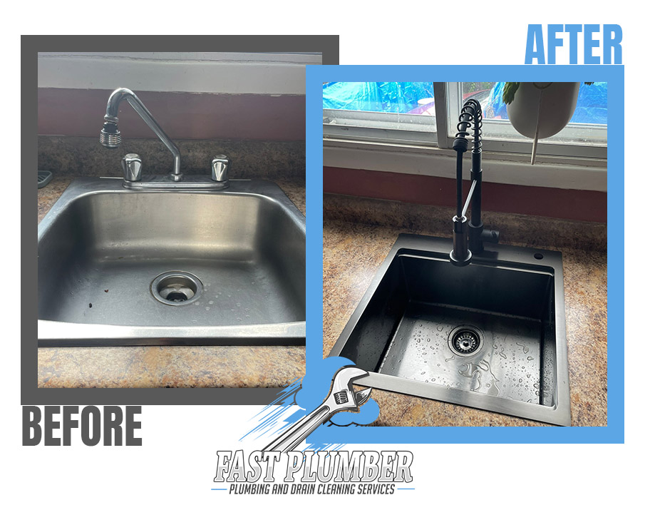 kitchen sink and faucet replacement