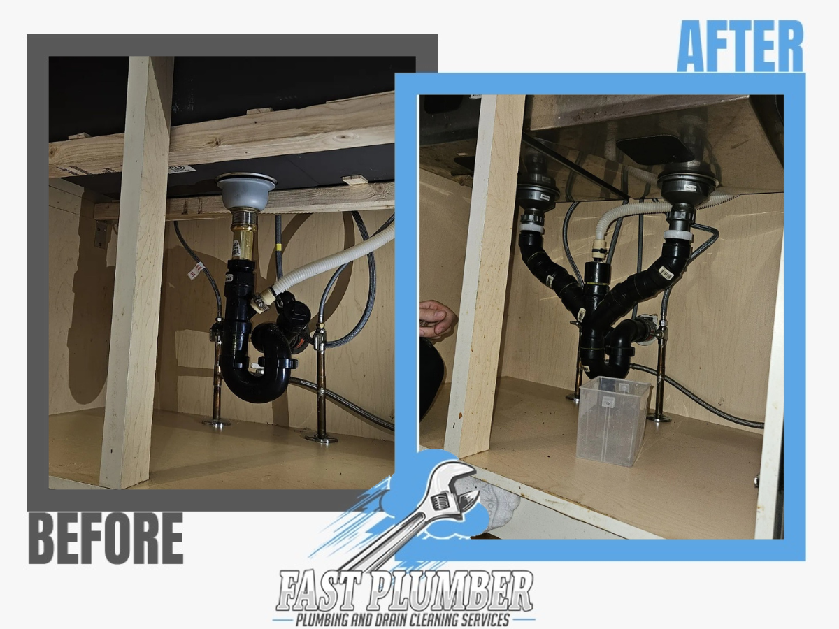 Kitchen drain repipe in Westboro Ottawa
